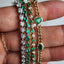 Emerald and Natural Diamond Bangle
