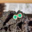 Emerald Halo Earrings