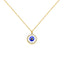Natural Diamond Round Evil Eye Necklace